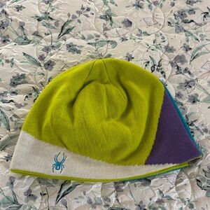 Spyder Lime and Purple beanie